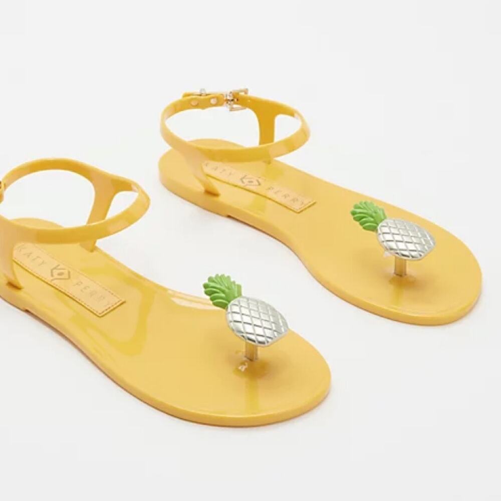 NEW Katy Perry Pineapple Geli Jelly Scented Sandals